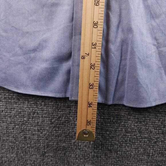 Brooks Brothers Button-Down 17.5 2/3 Regular Cotton Non-Iron Blue Long Sleeve - Picture 11 of 15